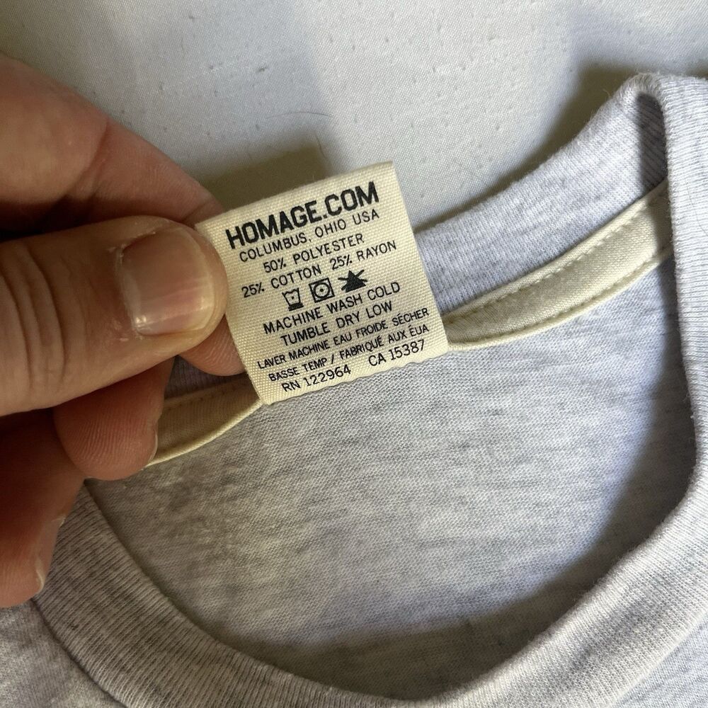 New England Patriots T Shirt XS Gray Homage NFL Football Throwback Retro Logo - Picture 8 of 8